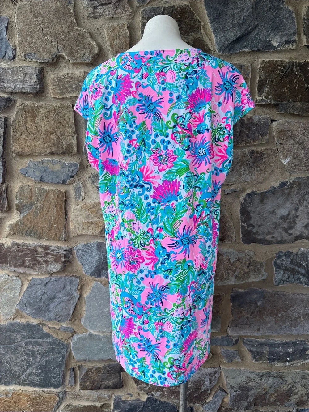 NWT Lilly Pulitzer Talli V-Neck Cover Up in Mandevilla Baby Paradise Petal Large